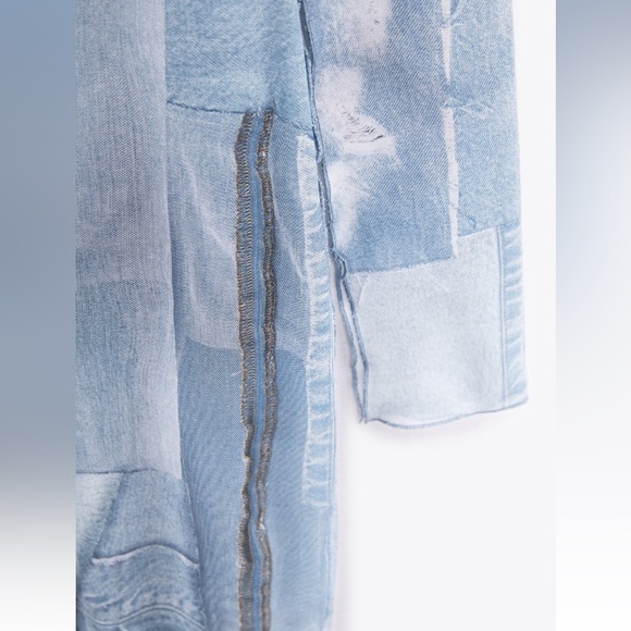 ZARA BLOGGERS FAV PATCHWORK WORK TULLE DRESS - Picture 10 of 14